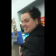A girl is video-recorded as she walks into a department store bathroom to take a shit. A loud fart is heard as soon she sits down on the toilet.